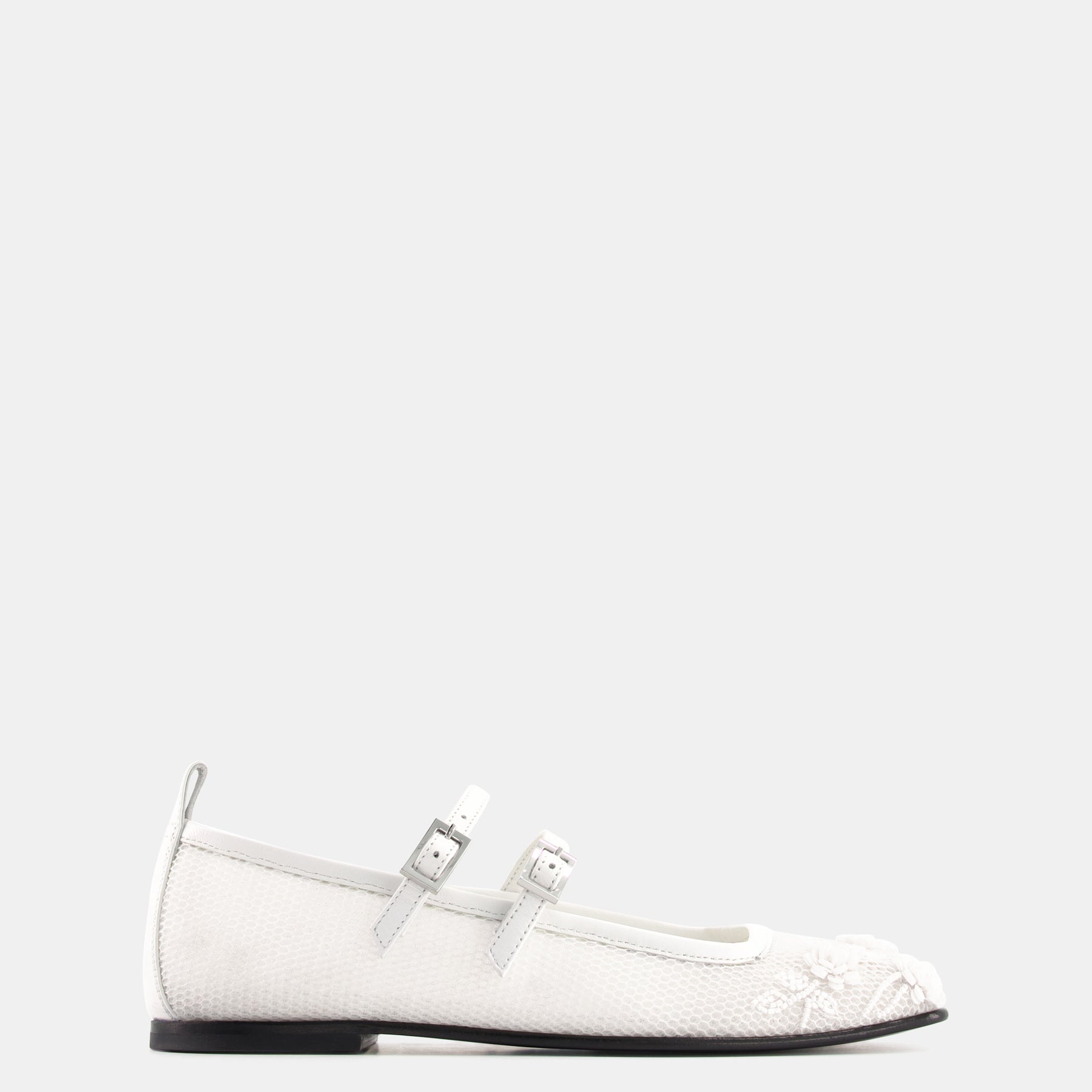 Bulla Rina White Nappa Flower Mesh
