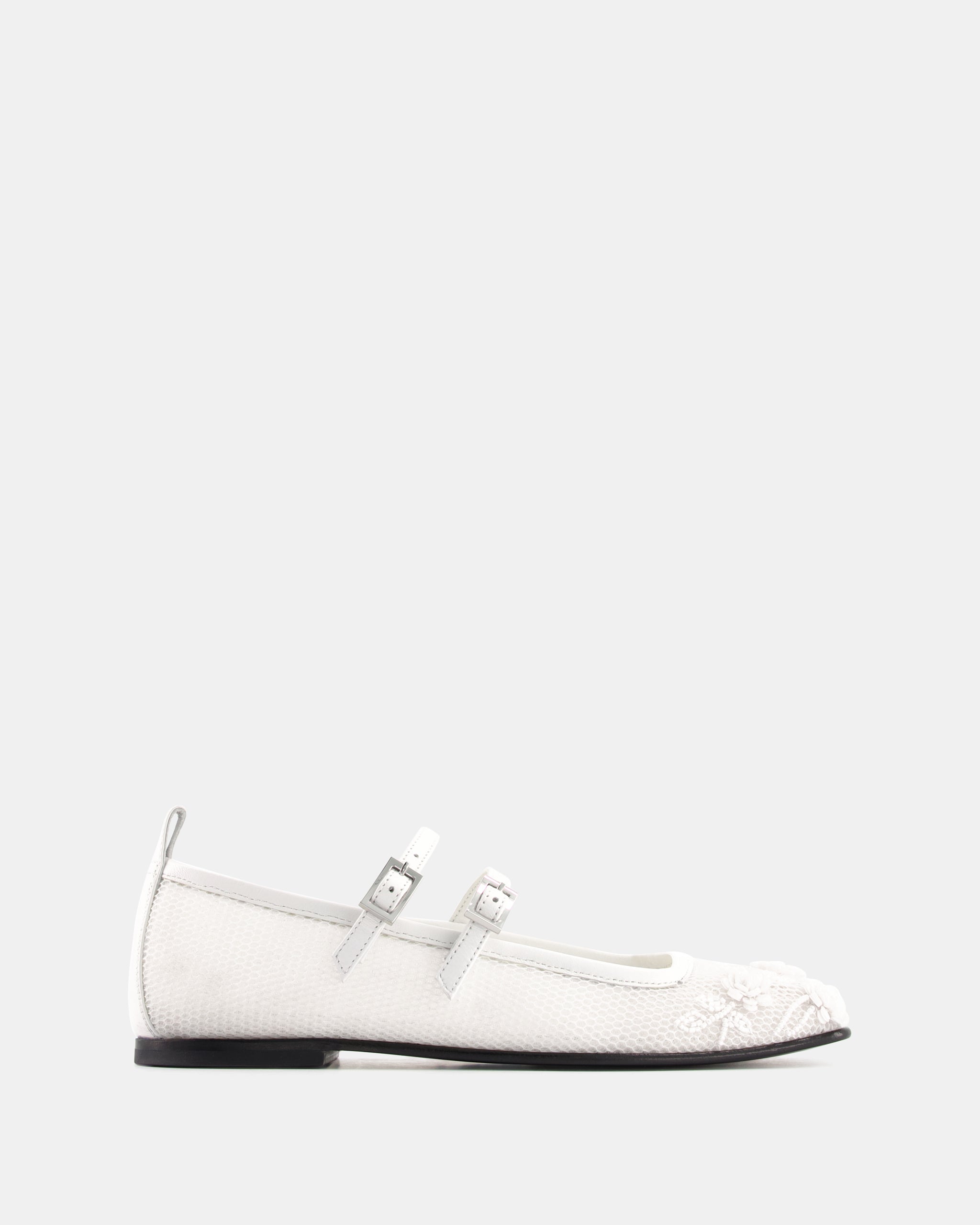Bulla Rina White Nappa Flower Mesh