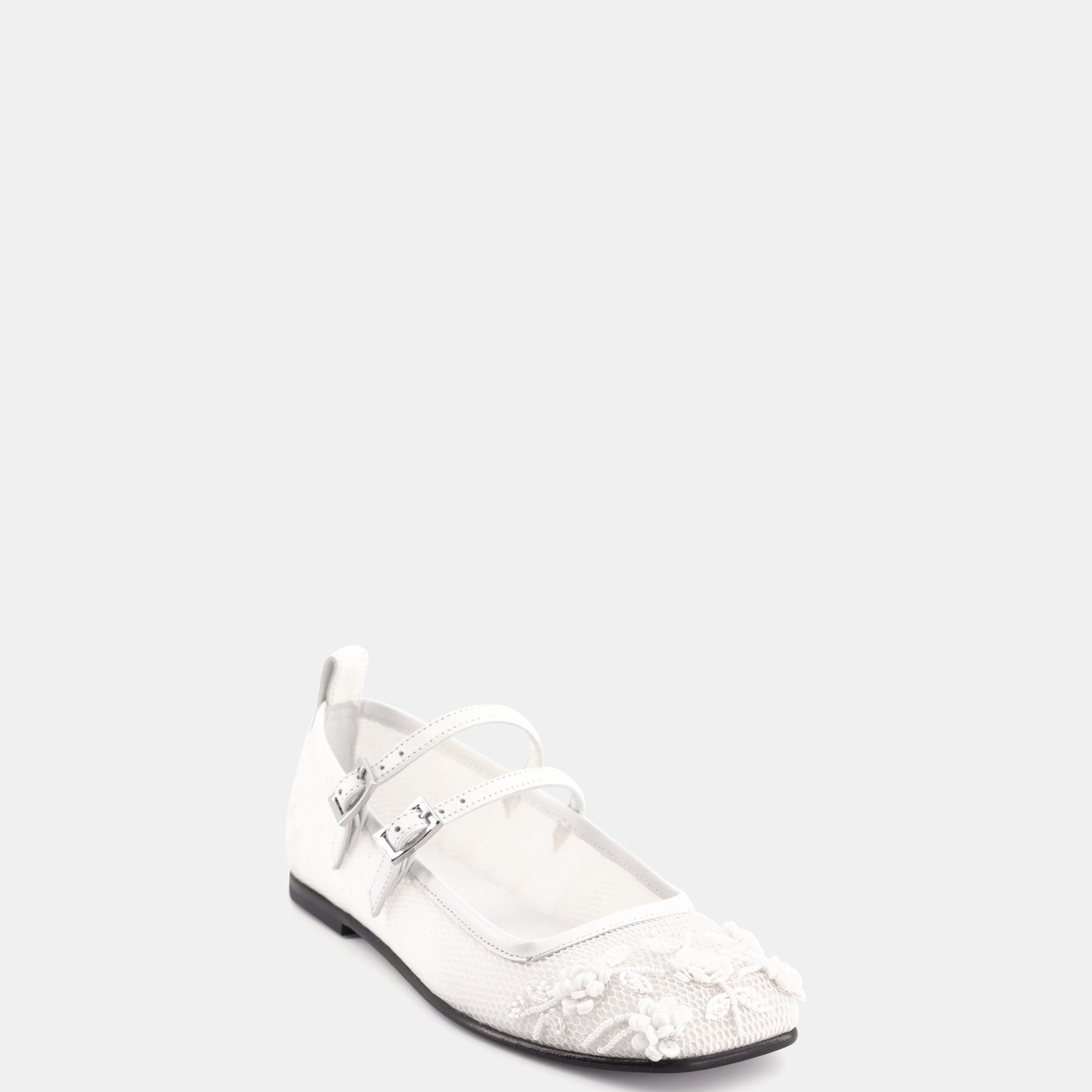 Bulla Rina White Nappa Flower Mesh