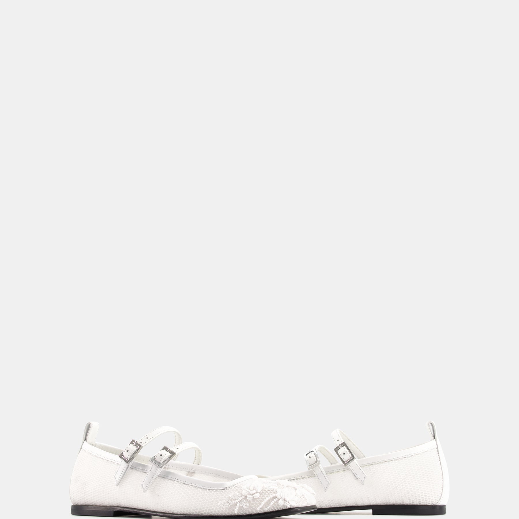 Bulla Rina White Nappa Flower Mesh