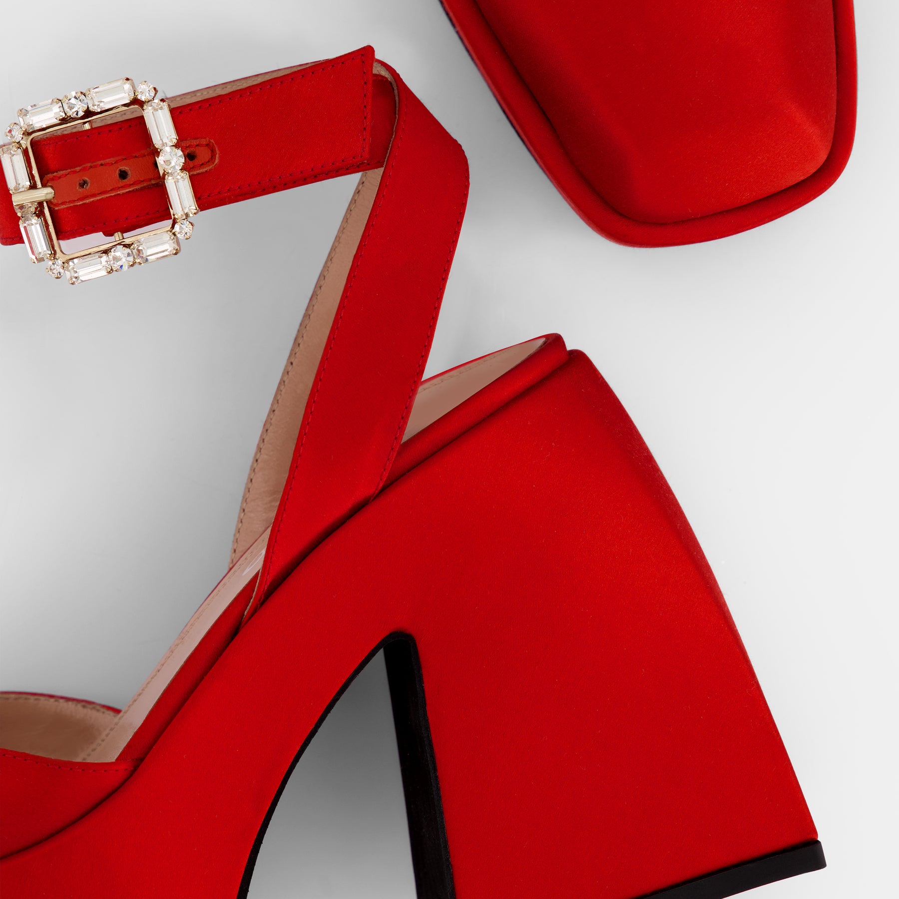 RAID Zylee heeled shoe with hardware in burgundy crinkle | ASOS