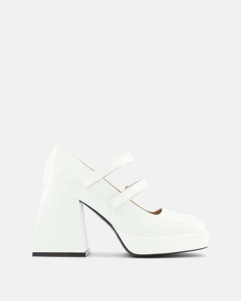 サンダル・ミュール Bulla Chibi Sandals - Nodaleto - White - Leather Nodaleto Bulla Chibi Sandals - White - Leather | ShopSimon