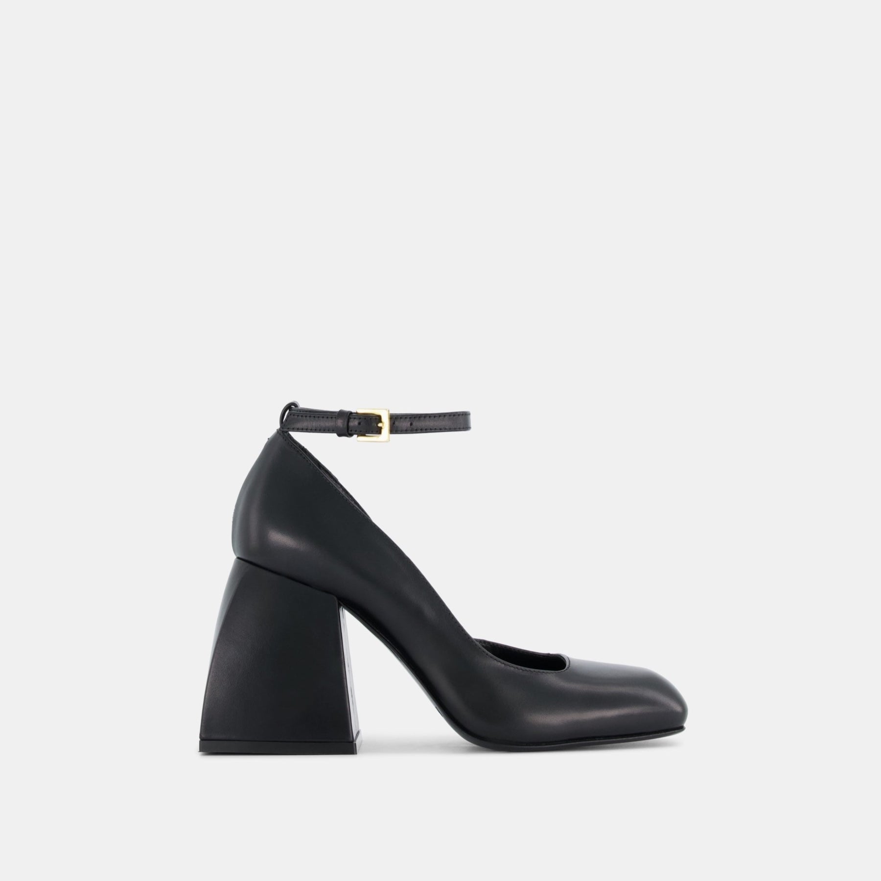Nodaleto pump high heel shoe in black leather